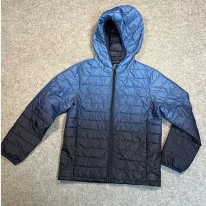 Gap ColdControl Lightweight Puffer Jacket L Blue Ombre PrimaLoft Insulated